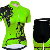 Women's Short Sleeve Cycling Jersey with Shorts