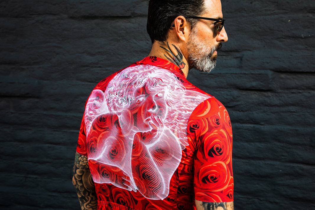 Creative Rose Smoke Girl Pattern Cycling Clothing Quick-drying and Breathable