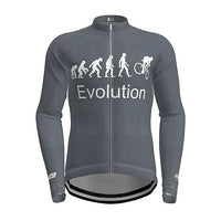 Men's Long Sleeve Cycling Jersey Winter Polyester Black Dark Gray Khaki