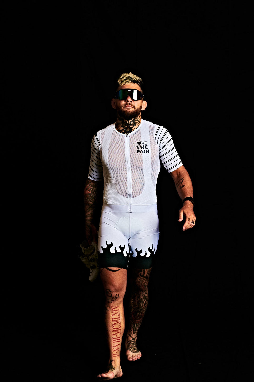 "White Flames" Galaxy Cycling Suit