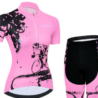 Women's Short Sleeve Cycling Jersey with Shorts