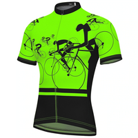 Men's Short Sleeve Cycling Jersey Summer Spandex Polyester