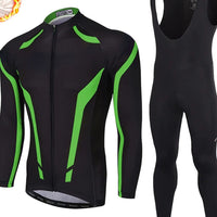 Grams Men's Long Sleeve Cycling Jersey with Bib Tights