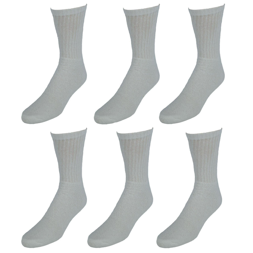 Everlast Men's Cotton Blend Big and Tall Crew Socks (6 Pair Pack)