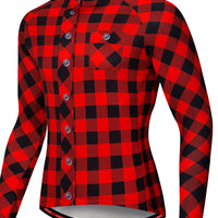 Men's Long Sleeve Cycling Jersey Winter Black / Red