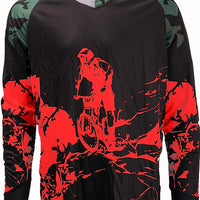 Men's Long Sleeve Downhill Jersey Spandex Polyester