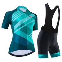 Women's Short Sleeve Cycling Jersey with Bib Shorts Cycling Jersey