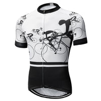 Men's Short Sleeve Cycling Jersey Summer Spandex Polyester