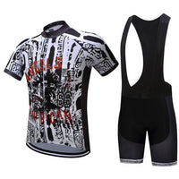 Unisex Quick Dry Cycling Sets Anti-sweat Pattern Printing