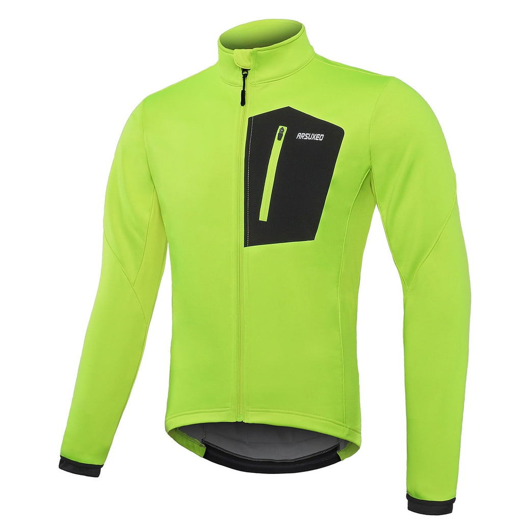 Arsuxeo Men's Cycling Jacket Winter Elastane Bike