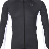 Men's Long Sleeve Cycling Jersey Winter Polyester Dark Grey