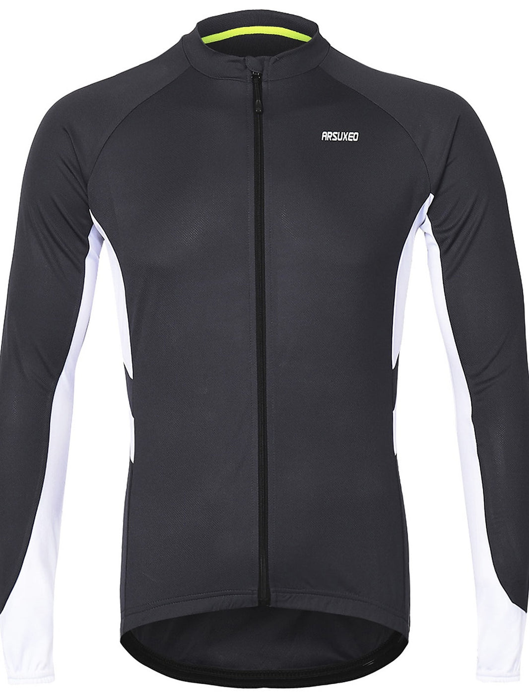 Men's Long Sleeve Cycling Jersey Winter Polyester Dark Grey