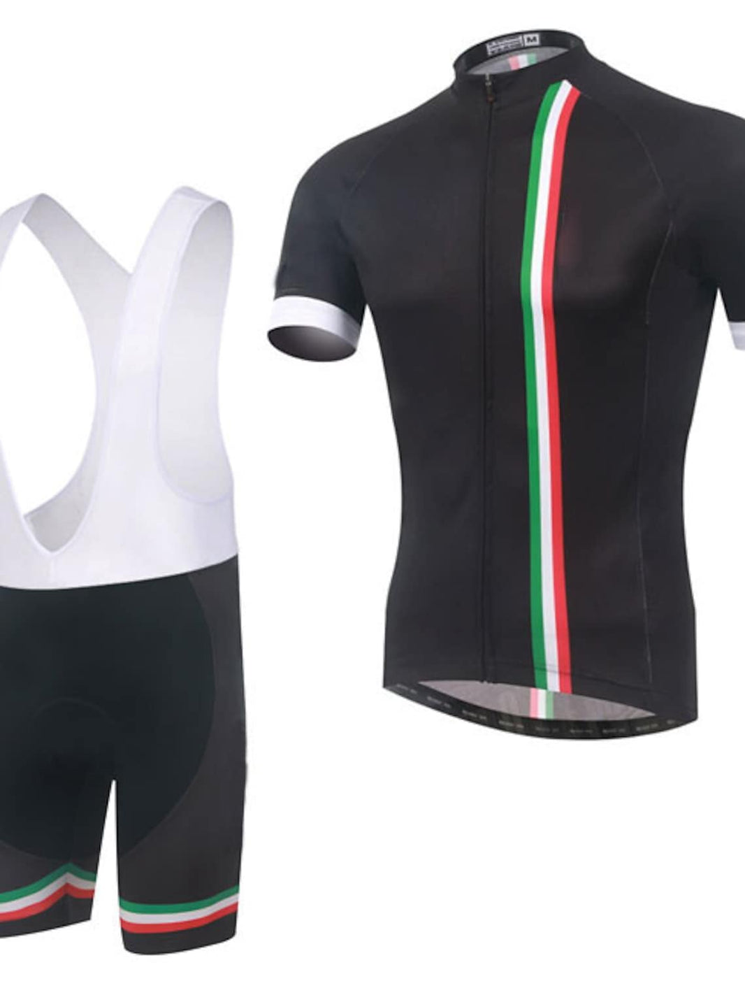 Men's Short Sleeve Cycling Jersey with Bib Shorts