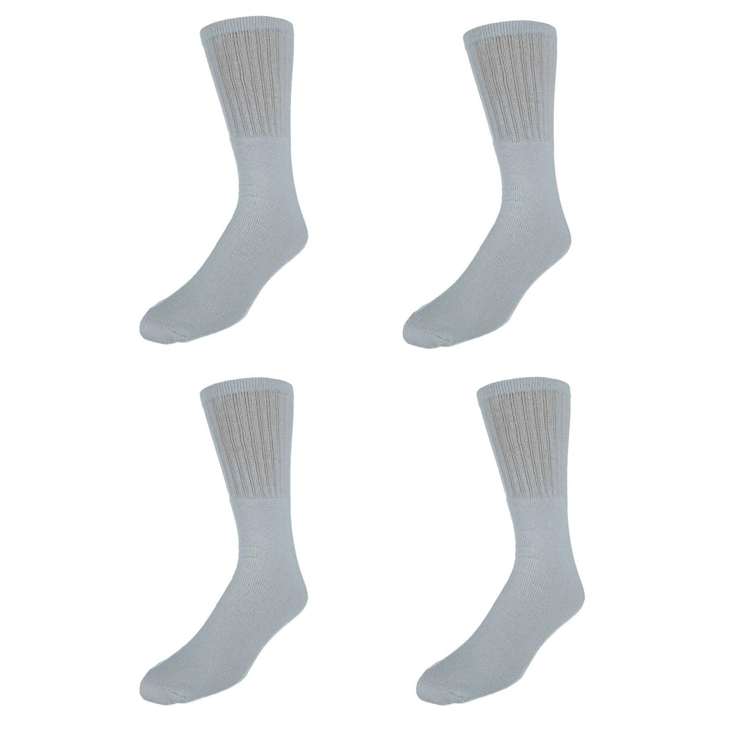 CTM® Men's Tube Cotton Blend Casual Socks 4 Pair Value Pack