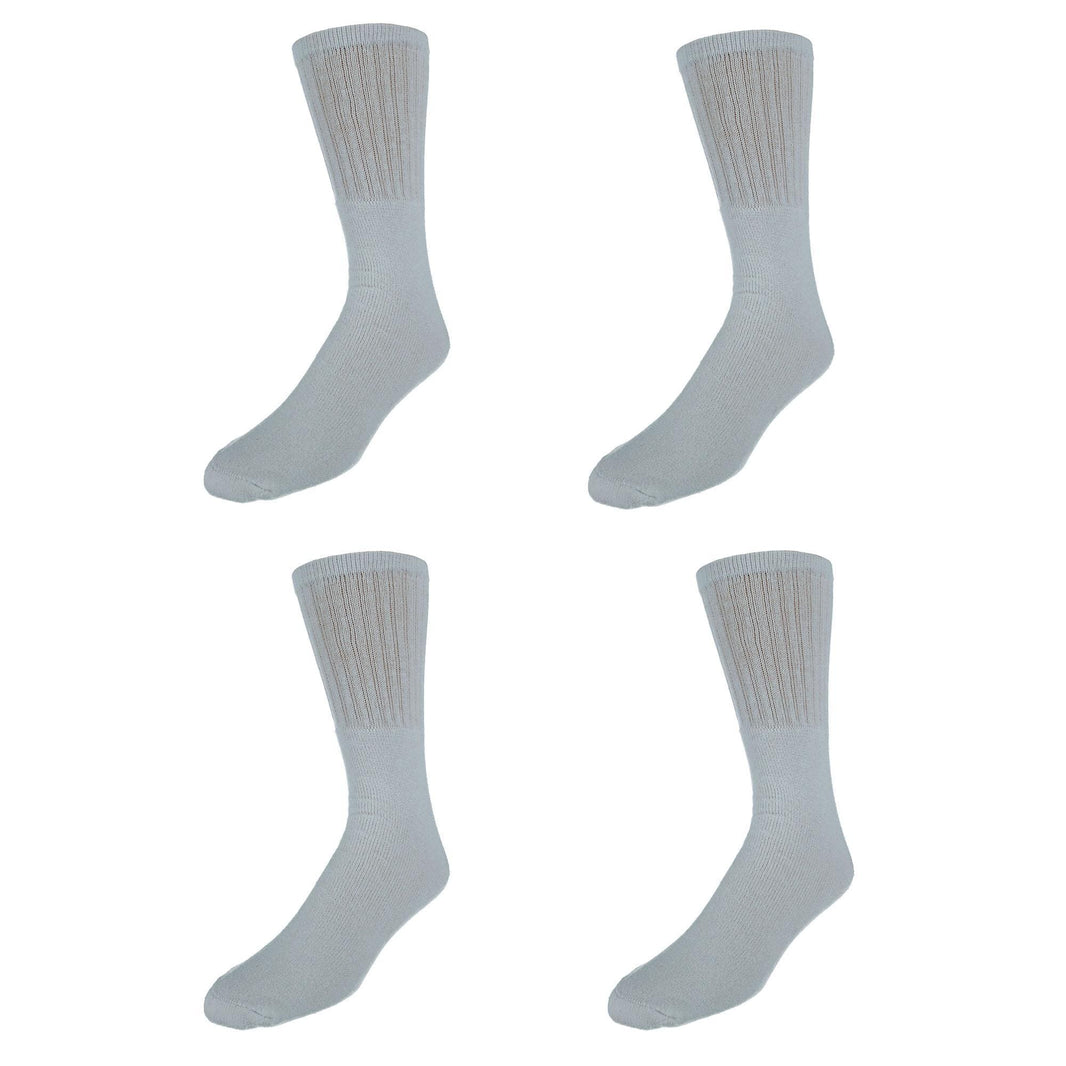 CTM® Men's Tube Cotton Blend Casual Socks 4 Pair Value Pack