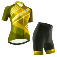 Women's Short Sleeve Cycling Jersey with Bib Shorts Cycling Jersey