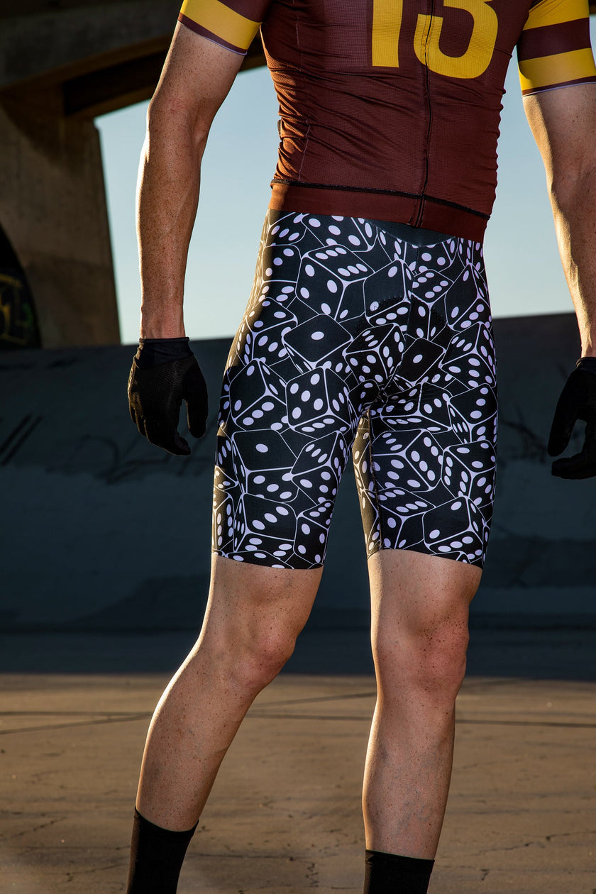 "Dice" Brown Black and White Dots Professional Riding