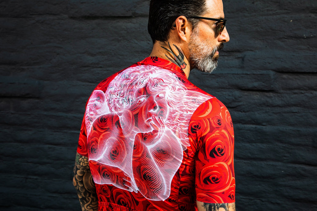 Creative Rose Smoke Girl Pattern Cycling Clothing Quick-drying and Breathable