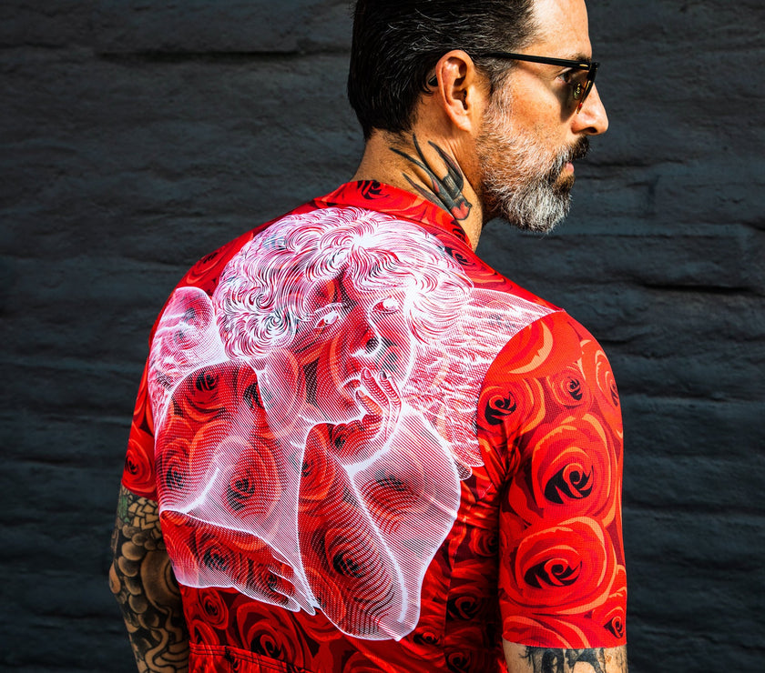 Creative Rose Smoke Girl Pattern Cycling Clothing Quick-drying and Breathable