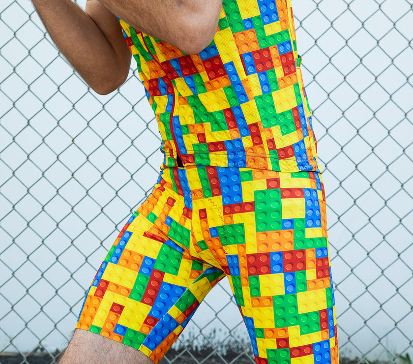 "Lego" 3D Color Building Block Series Fun Cycling Clothing Professional Breathable