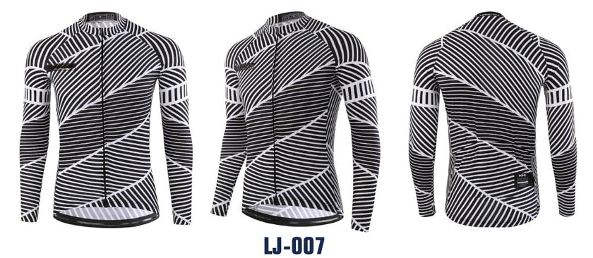 KEMALOCE Autumn Pro Long Sleeve Cycling Jersey Skull