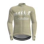 Men's Long Sleeve Cycling Jersey Winter Polyester Black Dark Gray Khaki