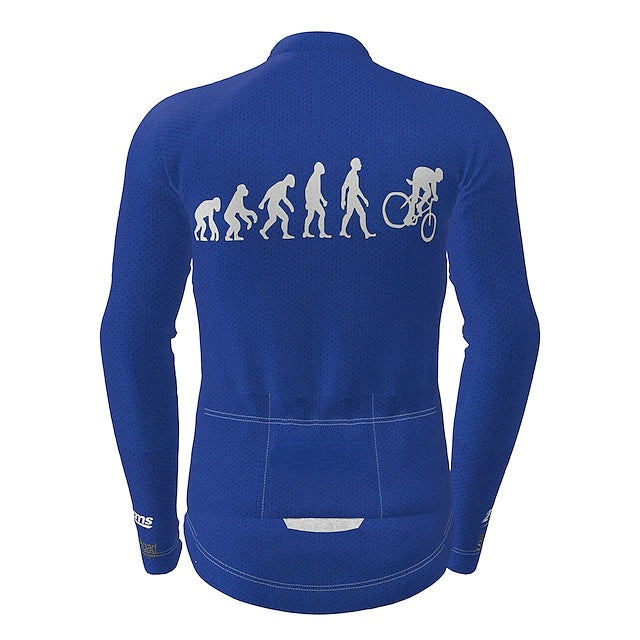 Men's Long Sleeve Cycling Jersey Winter Polyester Black Dark Gray Khaki