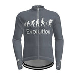 Men's Long Sleeve Cycling Jersey Winter Polyester Black Dark Gray Khaki