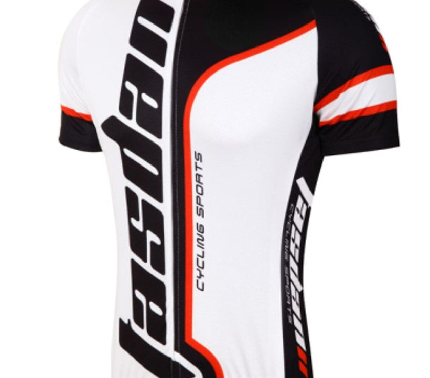 Men's Short Sleeve Cycling Jersey Summer Polyester Bike Jersey Top Clothing Suit