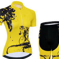 Women's Short Sleeve Cycling Jersey with Shorts