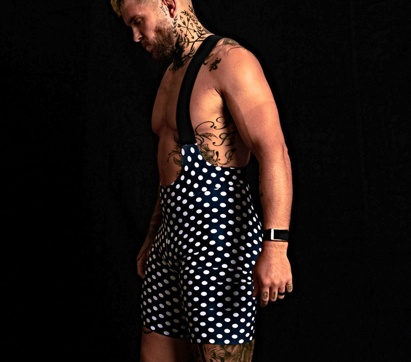 Black and White Polka Dot Cycling Shorts