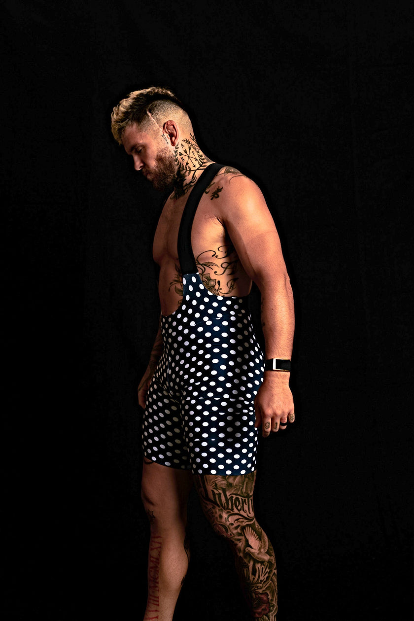 Black and White Polka Dot Cycling Shorts