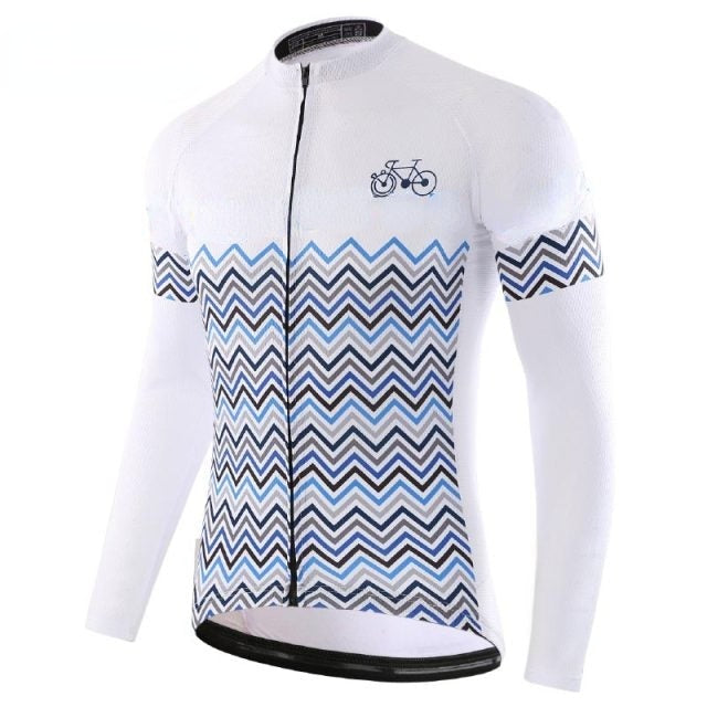 KEMALOCE Autumn Pro Long Sleeve Cycling Jersey Skull