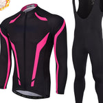 Grams Men's Long Sleeve Cycling Jersey with Bib Tights