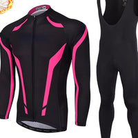 Grams Men's Long Sleeve Cycling Jersey with Bib Tights