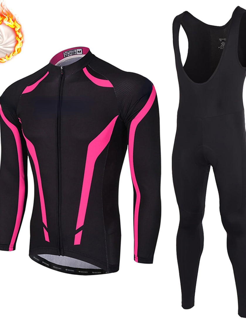 Grams Men's Long Sleeve Cycling Jersey with Bib Tights