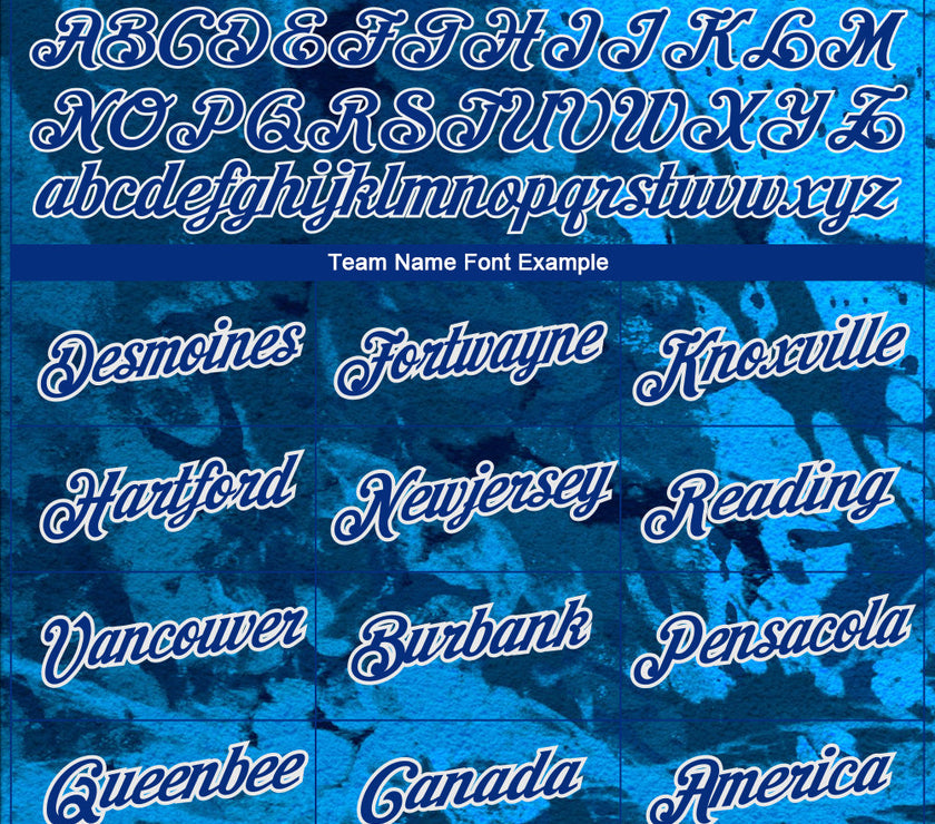 Custom Graffiti Pattern Royal-White 3D Performance T-Shirt