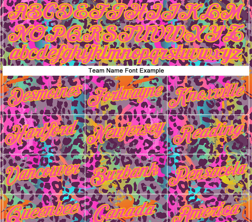 Custom Graffiti Pattern Gold-Pink 3D Colorful Leopard Performance T-Shirt