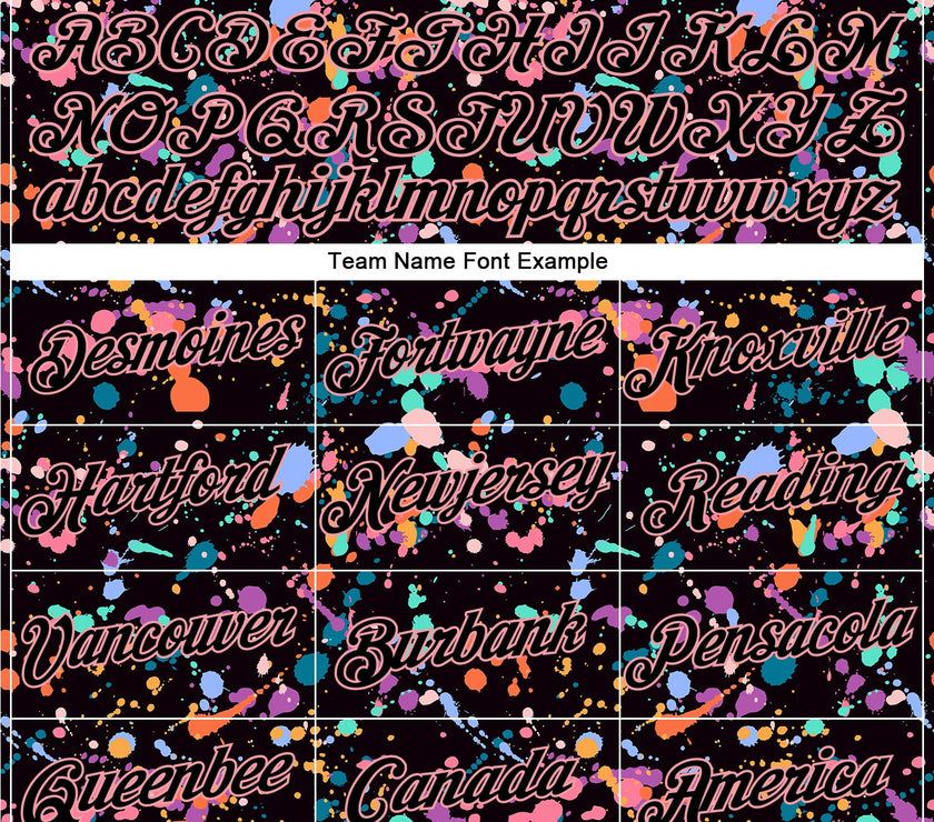 Custom Graffiti Pattern Black-Pink 3D Expressive Splatter Performance T-Shirt