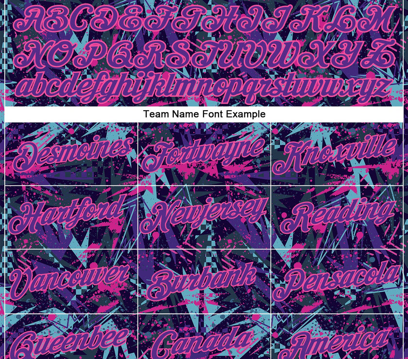 Custom Graffiti Pattern Purple-Pink 3D Creative Geometric Figures And Dots Performance T-Shirt