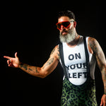 Leopard-print Green Cycling Jersey + White Breathable Top