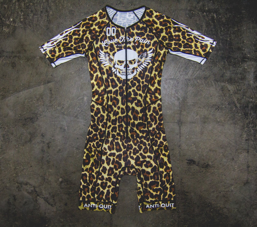 "Hot Rod Leopard" Unzip Race Suit