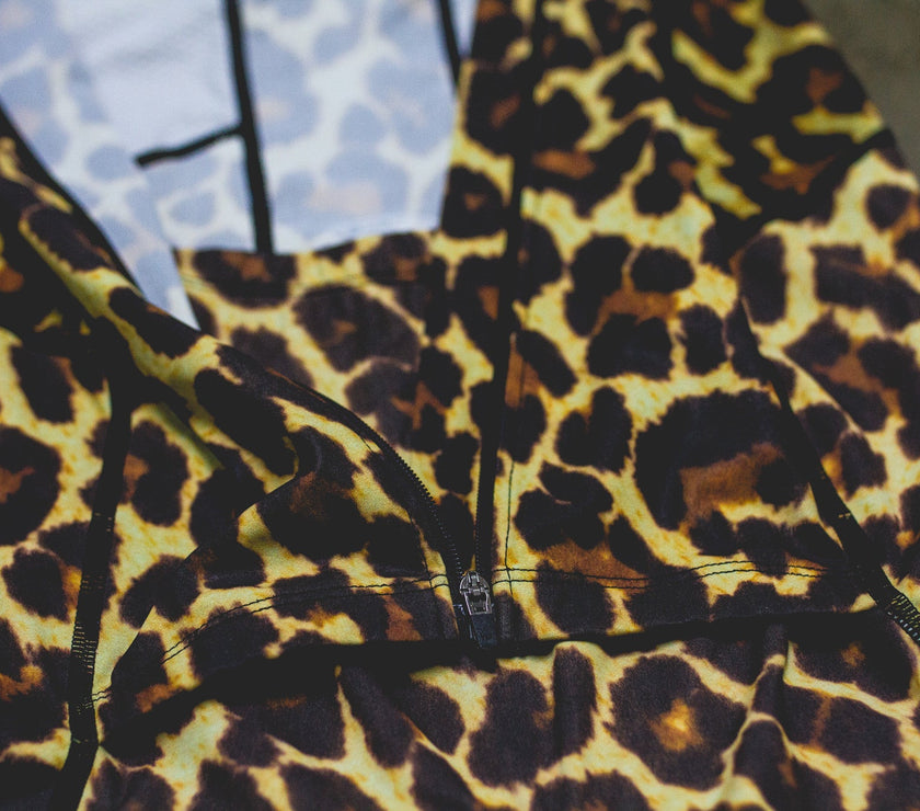 "Hot Rod Leopard" Unzip Race Suit
