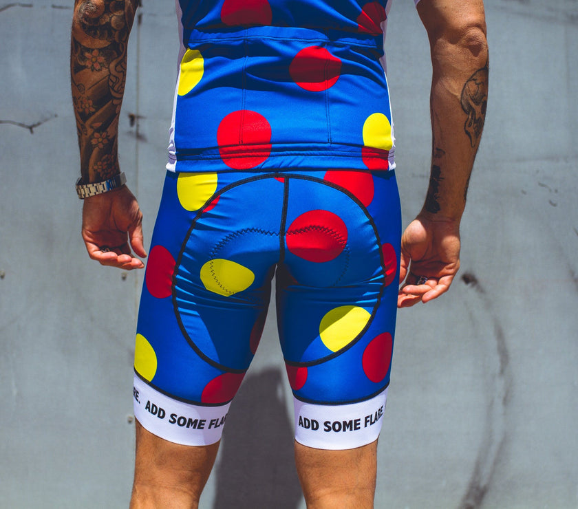 "Polka Dot Blue" Style Cycling Pants