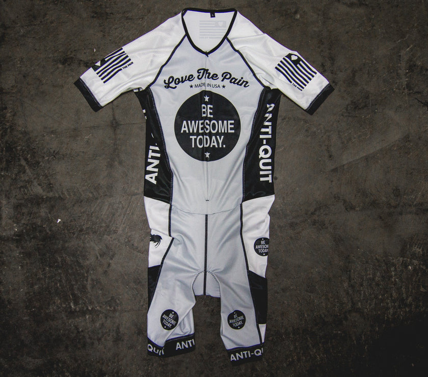 "Be Awesome Grey" Aero Race Suit
