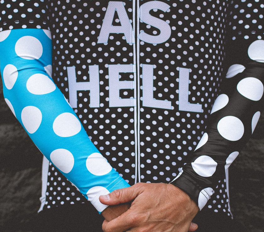 "Blue Dots" Arm Warmers