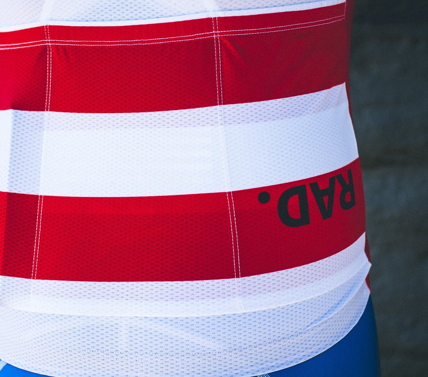 Black and Red Striped Suit Cycling Clothing High-grade Fabric Professional Sunscreen Quick-drying -top- short sleeve