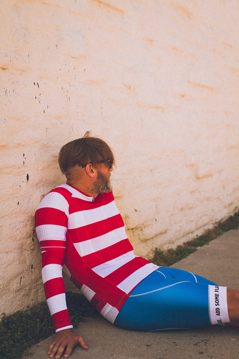 Black and Red Striped Suit Cycling Clothing High-grade Fabric Professional Sunscreen Quick-drying -top- short sleeve