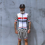 Checkerboard Mountain Race Professional Cycling Wear Breathable Comfortable