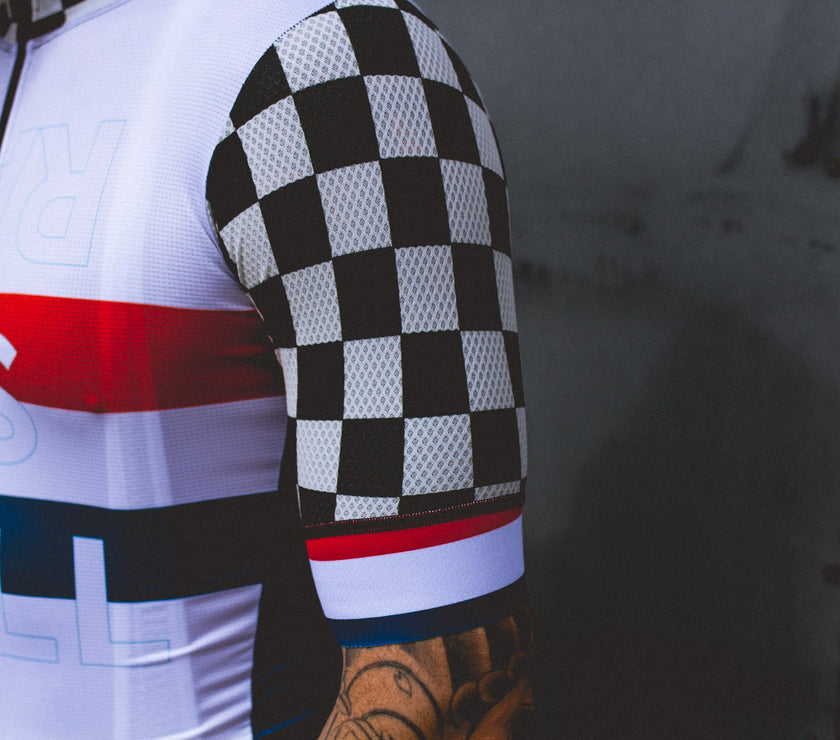 Checkerboard Mountain Race Professional Cycling Wear Breathable Comfortable